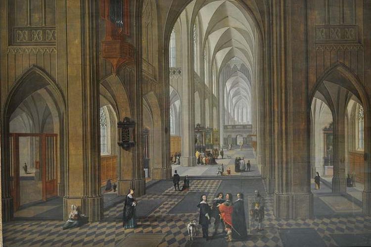 Pieter Neefs View of the interior of a church